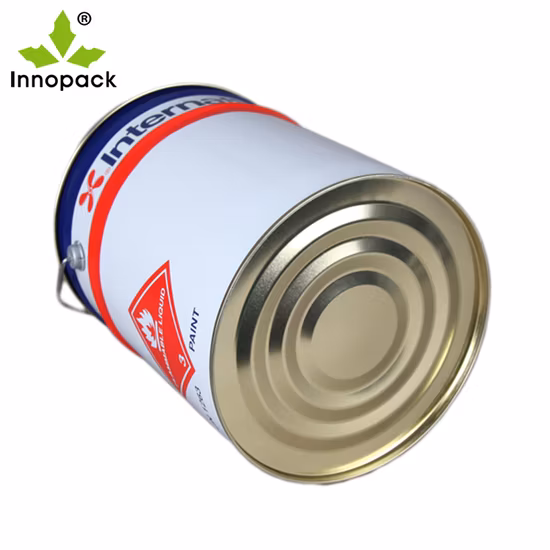 Seau/tambour en métal de 5 gallons avec couvercle personnalisé Seau rond en métal pour peinture de 20 L